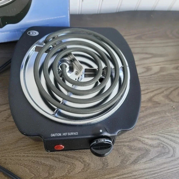 Durabrand Electric Burner SBS110-B Black Single Plug-in Portable Hot Plate 1100W - Picture 3 of 8